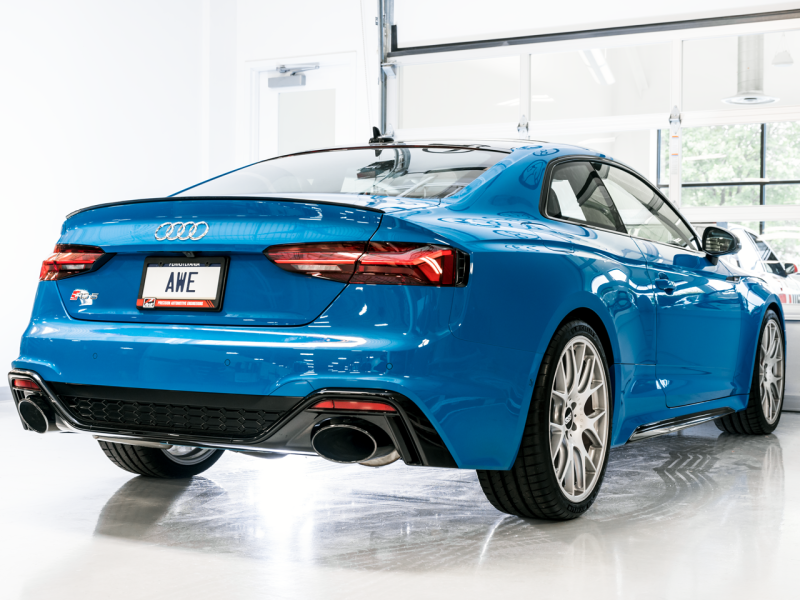 AWE Tuning Audi B9.5 RS5 Sportback Non-Resonated Touring Edition Exhaust with RS-Style Diamond Black Tips - Unleash the Beast!