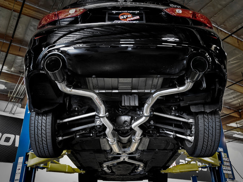 Rev Up Your Infiniti Q50: aFe Takeda 2.5in 304 SS Cat-Back Exhaust System with Black Tips for 2016 - 2024 V6 - 3.0L (tt)