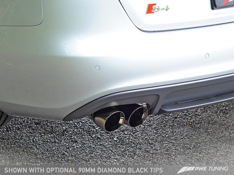 AWE Tuning Audi B8.5 S4 3.0T Touring Edition Exhaust System - Stunning Diamond Black Tips (102mm)