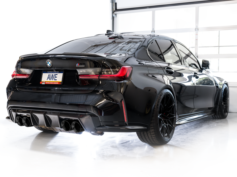 AWE SwitchPath Catback Exhaust with Diamond Black Tips - Perfect for BMW G8X M3/M4!