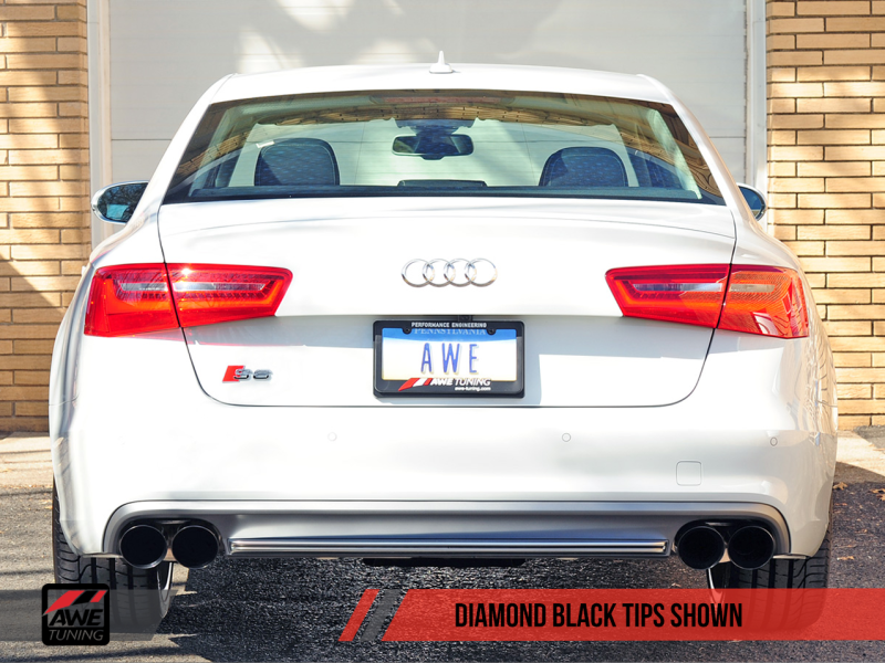 AWE Tuning's Stunning Audi C7 / C7.5 S6 4.0T Touring Edition Exhaust with Diamond Black Tips
