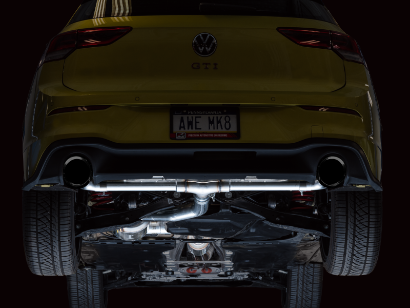 AWE 2022 VW GTI MK8 Touring Edition Exhaust - Stunning Diamond Black Tips