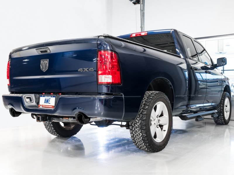AWE Tuning 09-18 RAM 1500 5.7L (w/Cutouts) 0FG Dual Rear Exit Cat-Back Exhaust with Stunning Diamond Black Tips