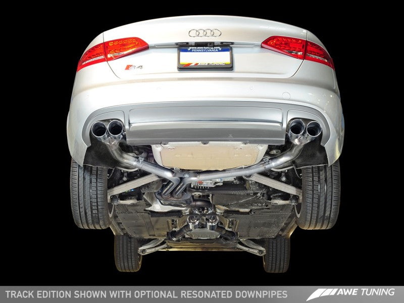 AWE Tuning Audi B8.5 S4 3.0T Track Edition Exhaust - Stunning Diamond Black Tips (102mm)