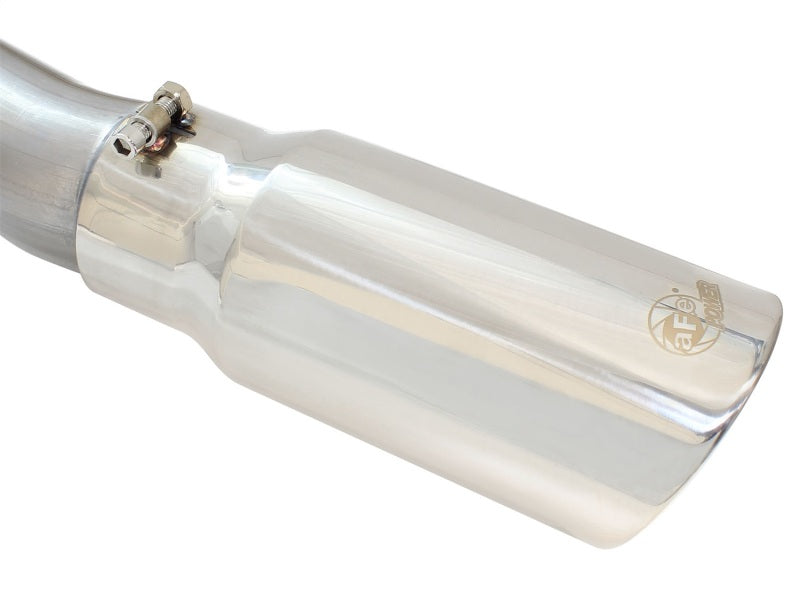 aFe MACHForce XP Exhaust: 3in - 3.5in SS Single Side Ext CB with Polish Tip for 99 - 04 Ford F - 250 V8 5.4L/6.8L - Unleash Your Truck's Potential!