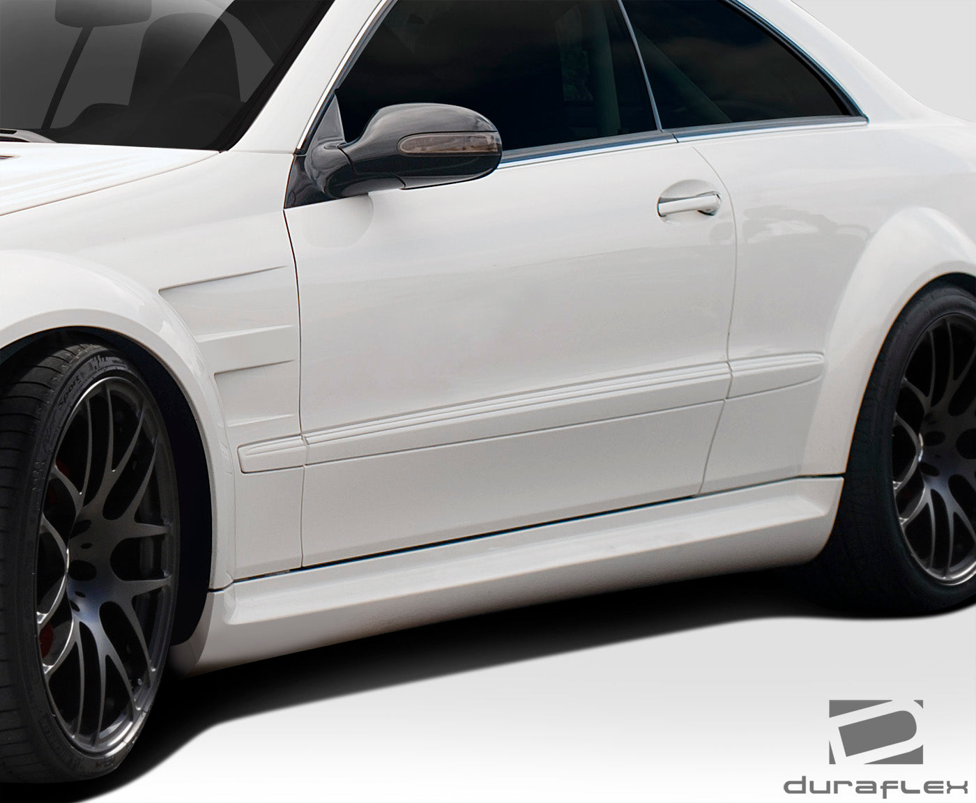 Upgrade Your 2003 - 2009 Mercedes CLK W209 with Duraflex Black Series Look Wide Body Side Skirt Rocker Panels (2 Piece)