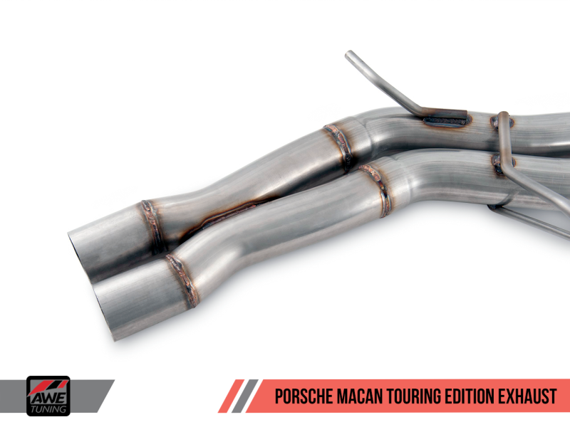 AWE Tuning Porsche Macan Touring Edition Exhaust System - Stunning Diamond Black 102mm Tips