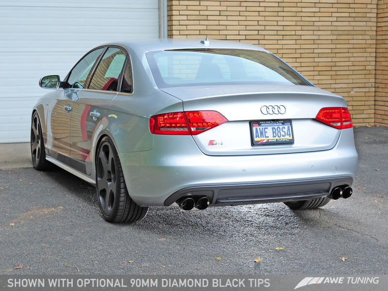 AWE Tuning Audi B8 / B8.5 S4 3.0T Touring Edition Exhaust - Stunning Diamond Black Tips (90mm)