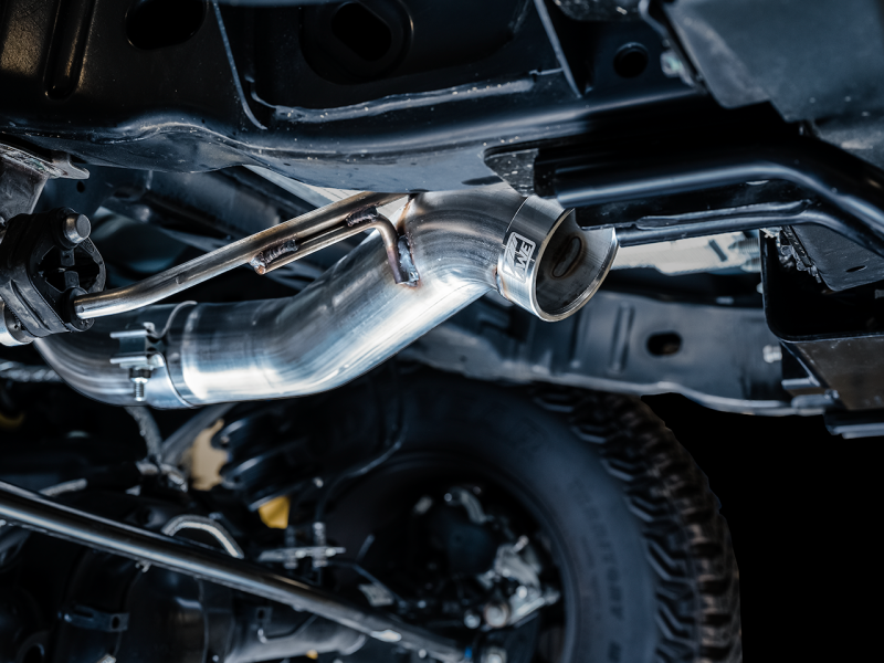AWE Tuning 2021+ Ford Bronco 0FG Exhaust (No Tips) with Bash Guard - Conquer Any Terrain!