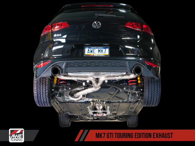 AWE Tuning VW MK7 GTI Track Edition Exhaust with Stunning Diamond Black Tips