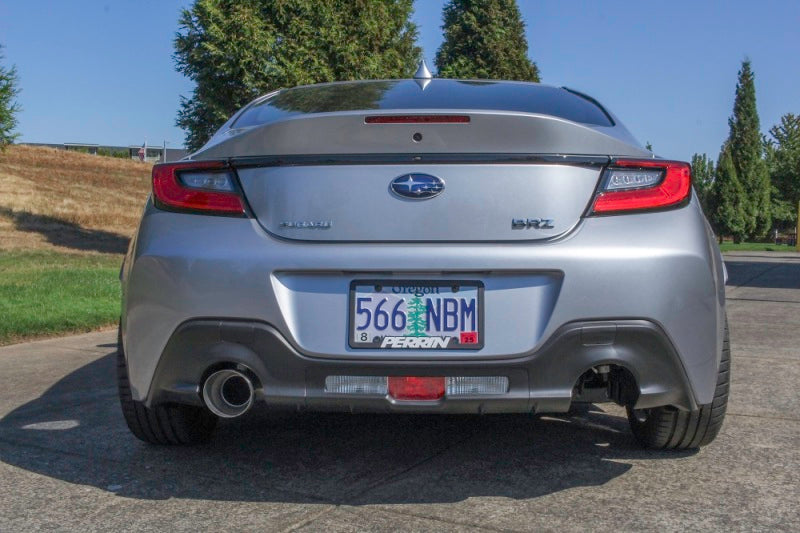 Perrin 2022 BRZ/GR86 Axle Back Exhaust SS - The Ultimate Single Side Exit with Helmholtz Chamber