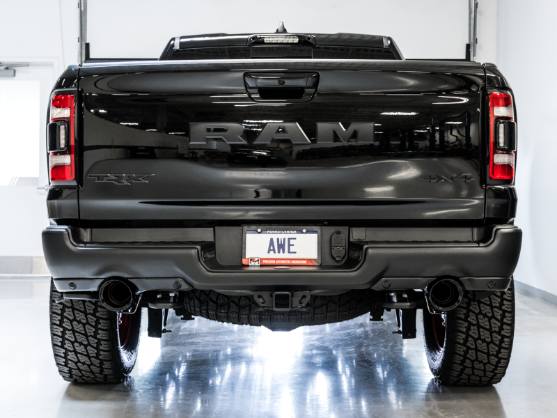 AWE Tuning 2021 - 2024 RAM 1500 TRX 0FG Cat - Back Exhaust with Stunning Diamond Black Tips