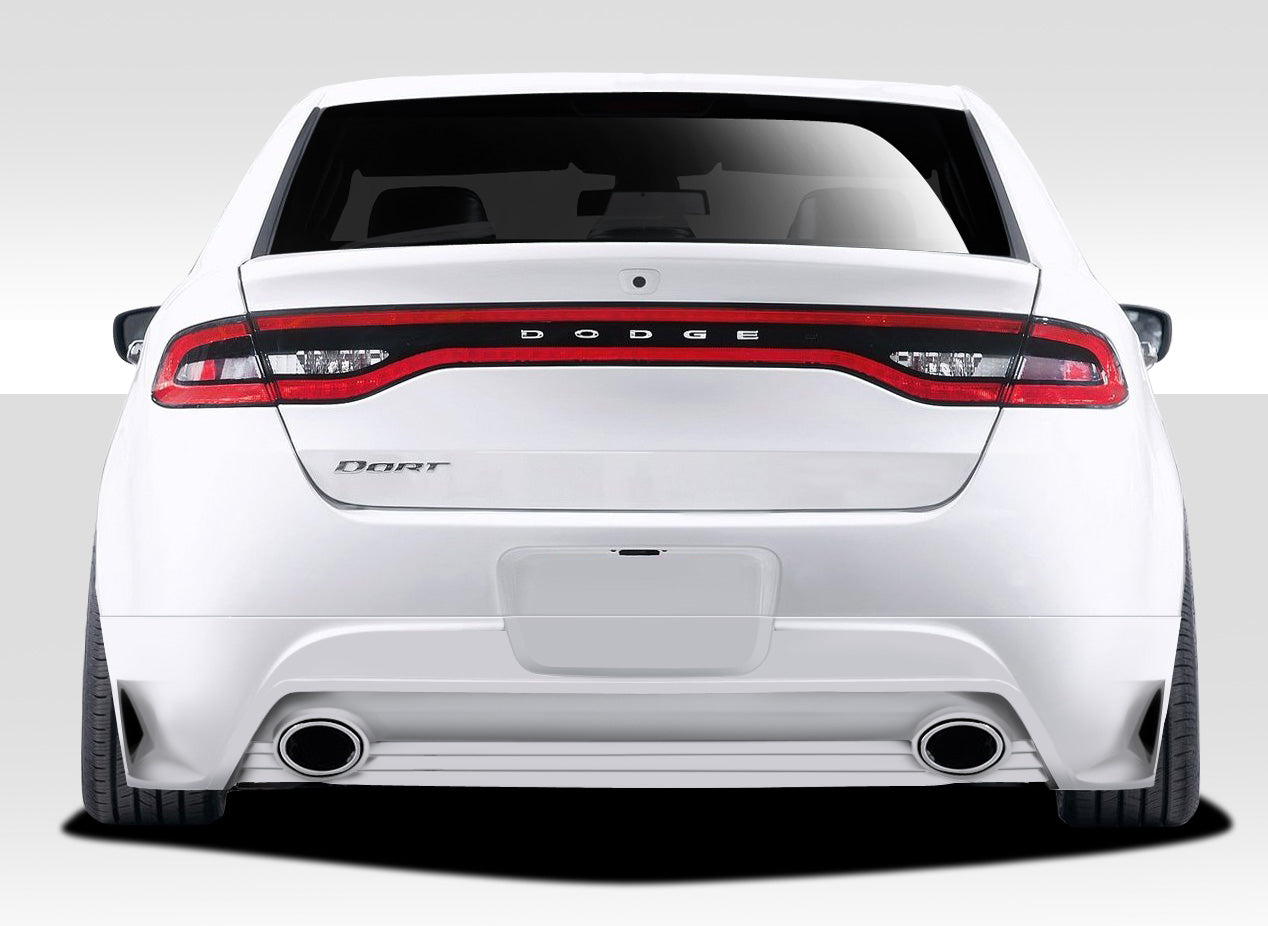Rev Up Your 2013 - 2016 Dodge Dart with Duraflex Racer Rear Lip Under Spoiler Air Dam (Dual Exhaust) - 1 Piece