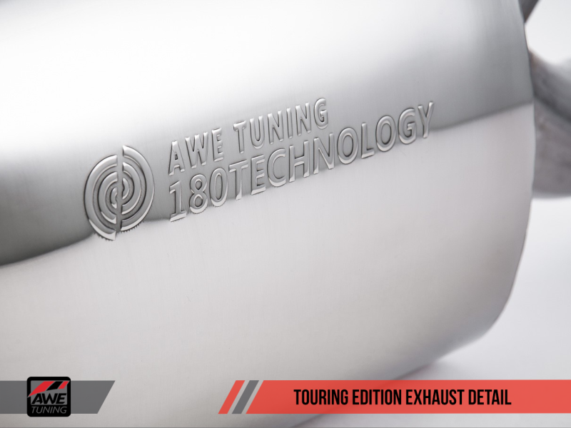 AWE Tuning BMW F3X 340i Touring Edition Axle-Back Exhaust - Stunning Diamond Black Tips (90mm)