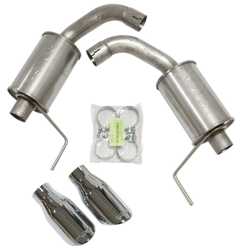 Roush 2015 - 2017 & 2024 Ford Mustang 5.0L V8 Round - Tip Exhaust Kit (304SS) - Unleash the Beast