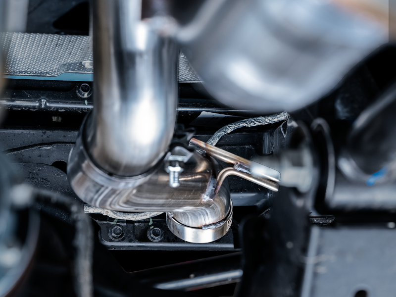 AWE Tuning 2021+ Ford Bronco 0FG Exhaust (No Tips) with Bash Guard - Conquer Any Terrain!