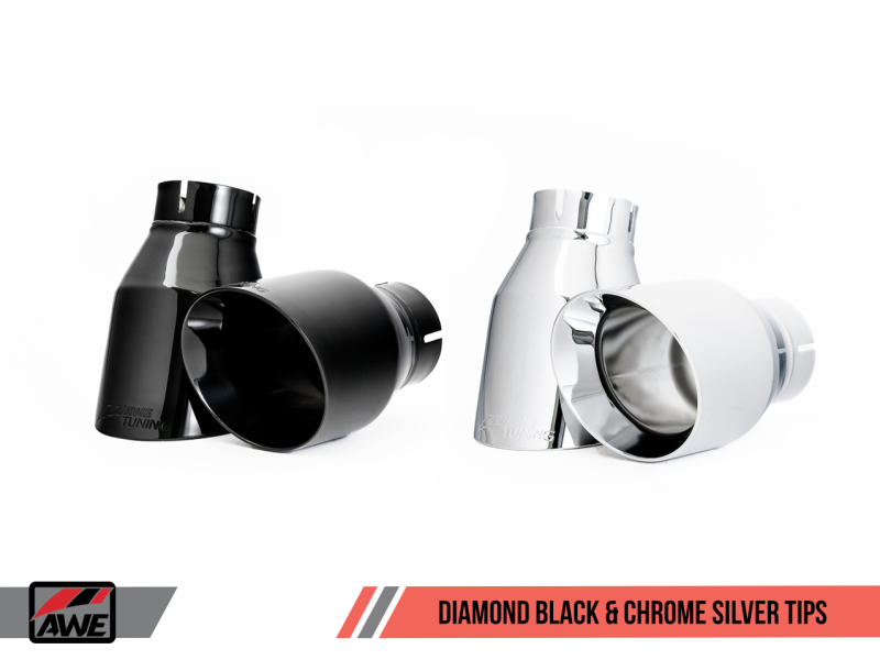 AWE Tuning BMW F22 M235i / M240i Touring Edition Axle-Back Exhaust - Stunning Diamond Black Tips (102mm)