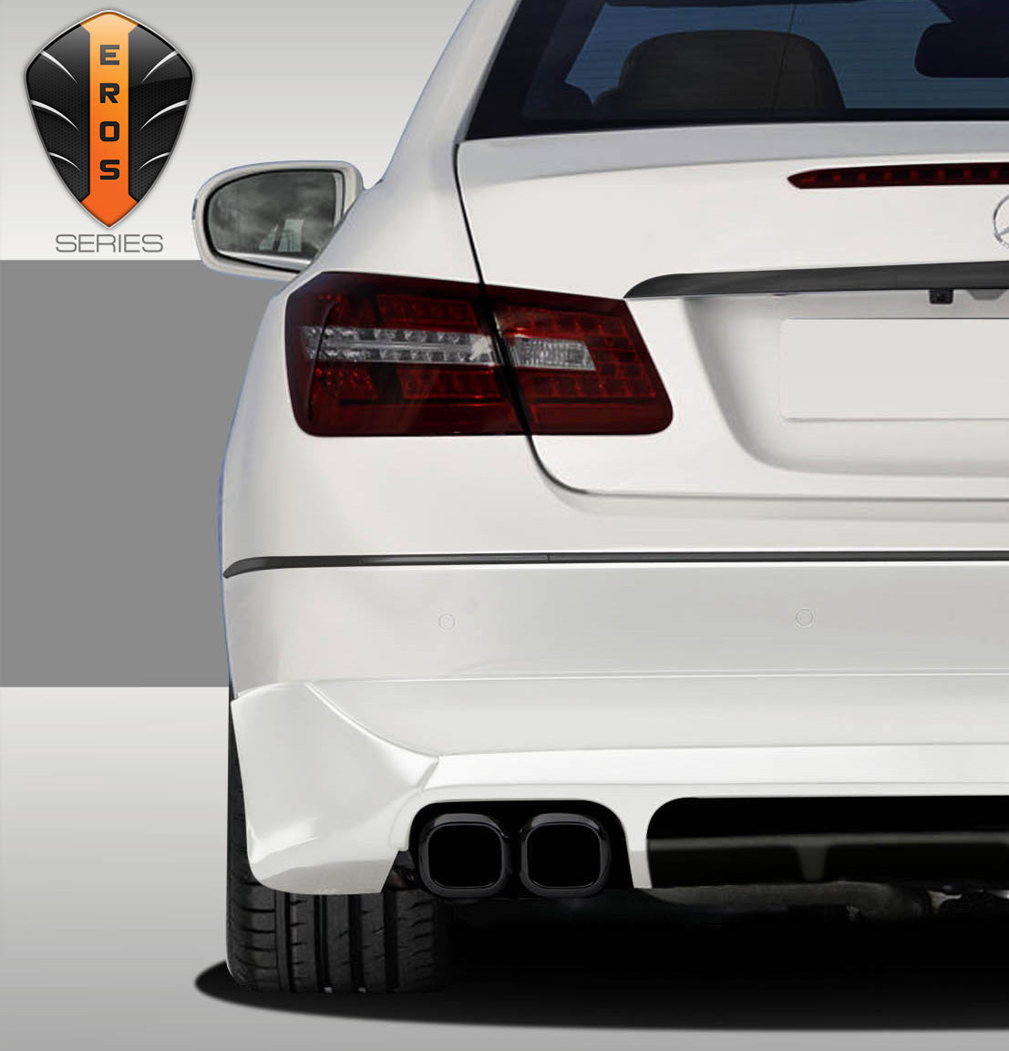 Upgrade Your 2010 - 2013 Mercedes E Class Convertible with Eros Version 1 Rear Bumper Spat Extensions!