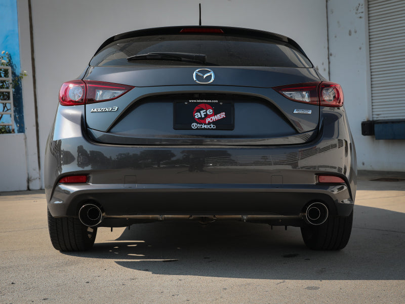 aFe Takeda Premium 2.5-inch 304 SS Cat-Back Exhaust with Polished Tips for 2014 - 2018 Mazda 3 L4 2.0L/2.5L