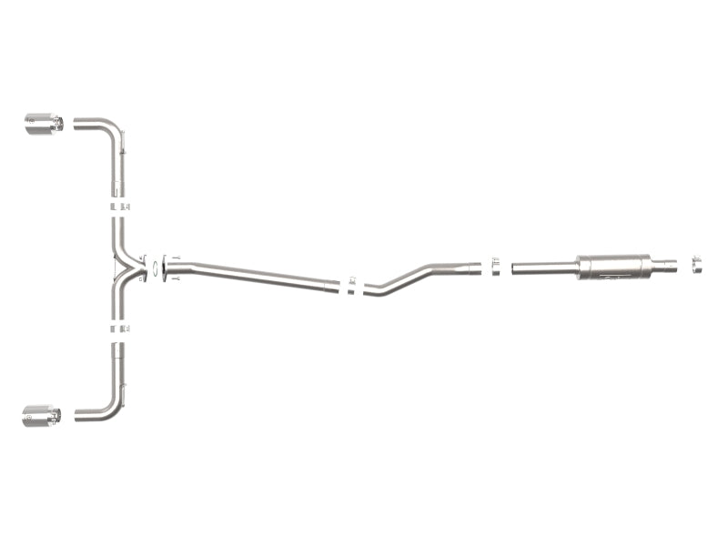 aFe Takeda Premium 2.5-inch 304 SS Cat-Back Exhaust with Polished Tips for 2014 - 2018 Mazda 3 L4 2.0L/2.5L