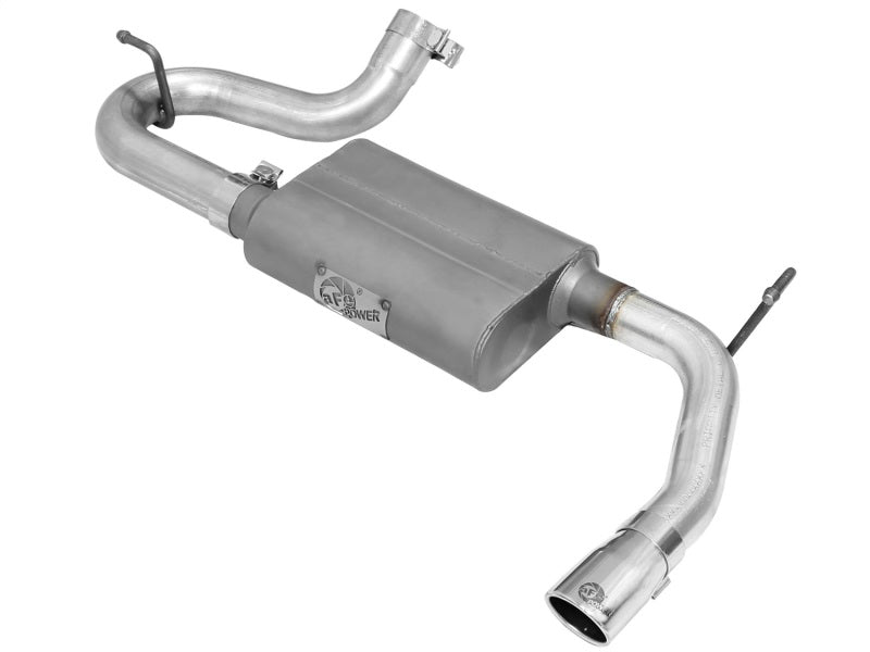 aFe Scorpion 2.5-inch Aluminized Steel Axle-Back Exhaust with Polished Tip for 2007 - 2018 Jeep Wrangler JK V6 3.6/3.8L