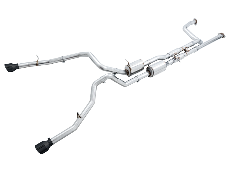 AWE Tuning 2021 - 2024 RAM 1500 TRX 0FG Cat - Back Exhaust with Stunning Diamond Black Tips
