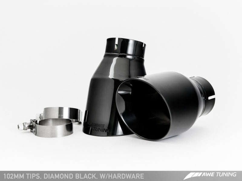 AWE Tuning's Stunning Audi C7 A6 3.0T Touring Edition Exhaust with Dual Outlet Diamond Black Tips