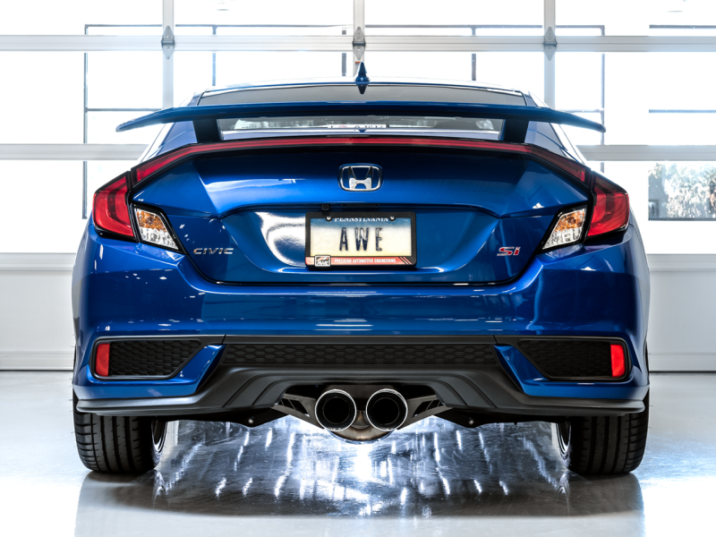 AWE Tuning - Transform Your 17+ Honda Civic SI 1.5L / Type R 2.0L Turbo with Triple-to-Dual Tip Conversion Kit