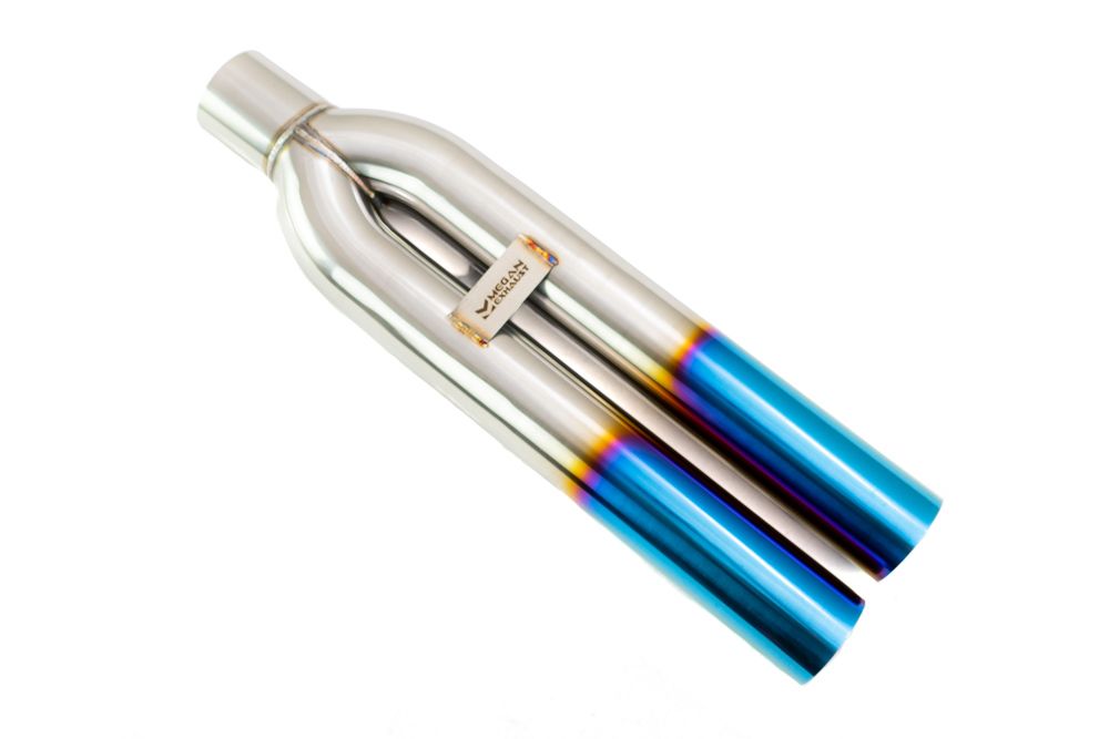 Megan Racing Universal 3 VIP Exhaust Tip - Blast Pipe Style (Weld - on), Straight Blue Tip MR - UT - D3 - BT
