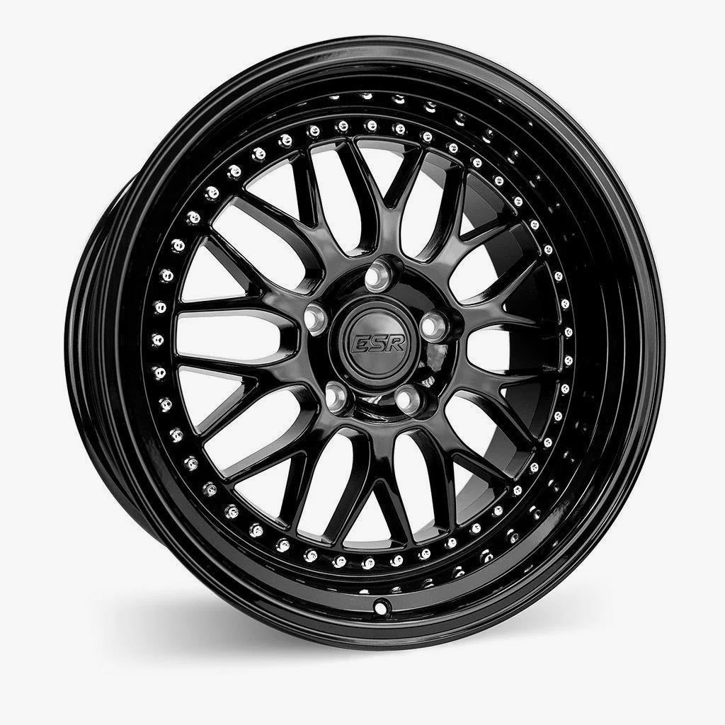 ESR SR01 Gloss Black Wheels - Custom Drill 18x8.5 5x114.3 ET30 - A Must-Have!