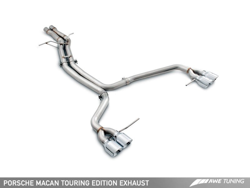AWE Tuning Porsche Macan Touring Edition Exhaust System - Stunning Diamond Black 102mm Tips