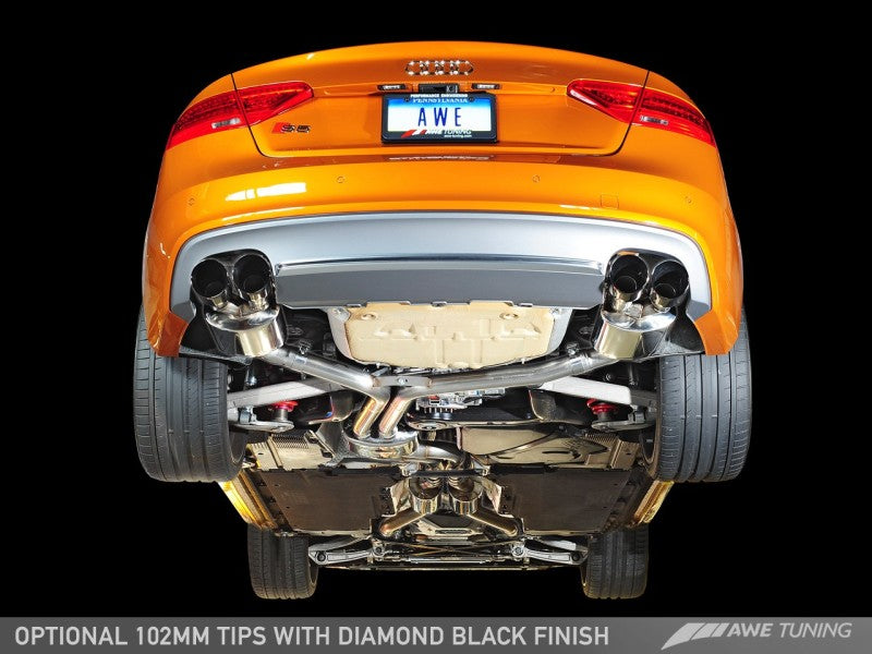 AWE Tuning Audi B8.5 S5 3.0T Touring Edition Exhaust System - Stunning Diamond Black Tips (102mm)