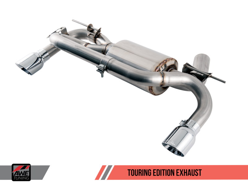 AWE Tuning BMW F3X 335i/435i Touring Edition Axle-Back Exhaust - Stunning Diamond Black Tips (102mm)