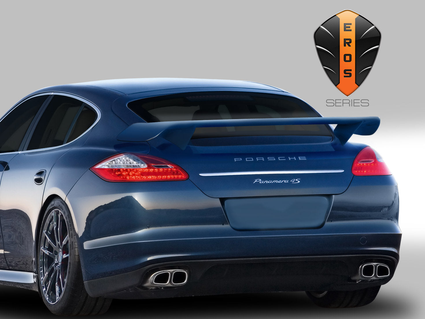 Unleash the Beast: 2010 - 2013 Porsche Panamera Eros Version 5 One - Piece Wing Trunk Lid Spoiler