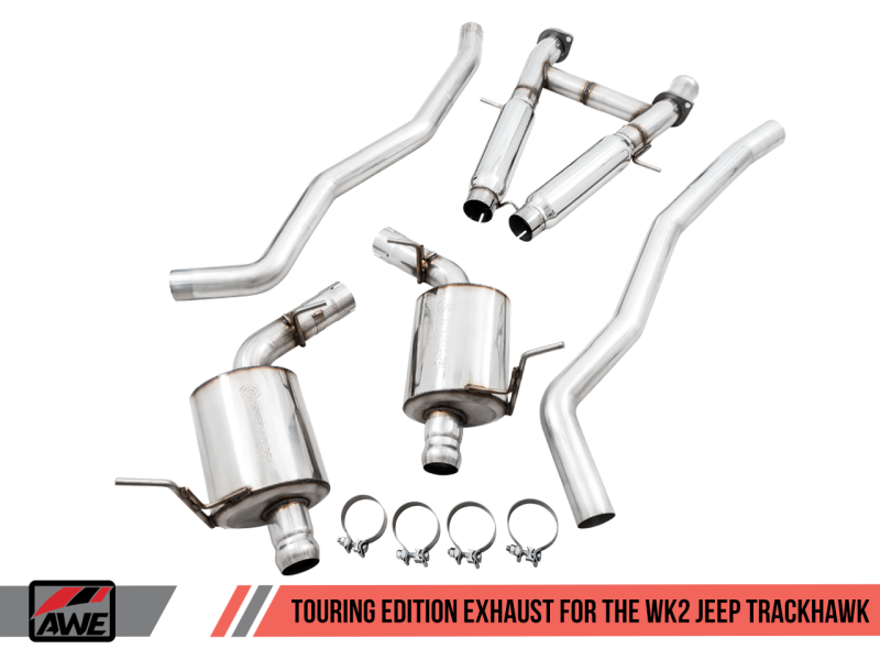 AWE Tuning 2020 Jeep Grand Cherokee SRT/Trackhawk Touring Edition Exhaust - Pair with Stock Tips for Ultimate Sound