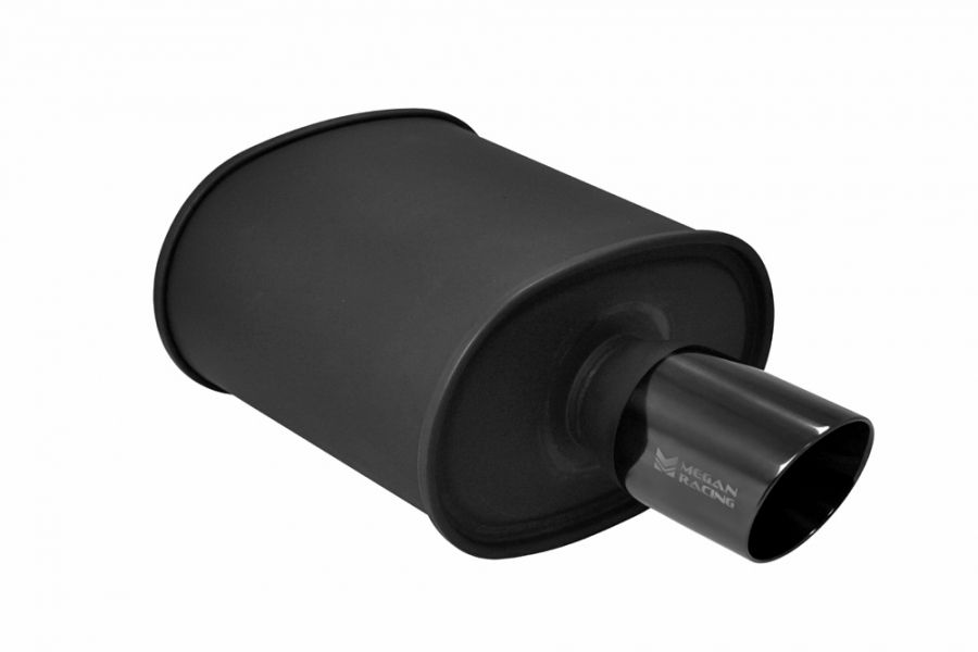Megan Racing Universal M-BC Black Exhaust Muffler - The Discreet Performance Upgrade!