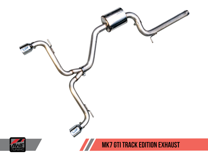 AWE Tuning VW MK7 GTI Track Edition Exhaust with Stunning Diamond Black Tips