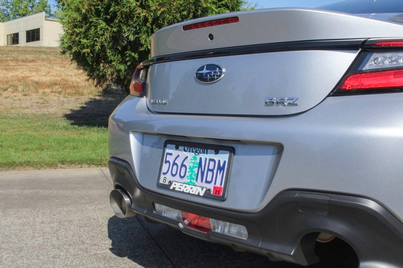 Perrin 2022 BRZ/GR86 Axle Back Exhaust SS - The Ultimate Single Side Exit with Helmholtz Chamber