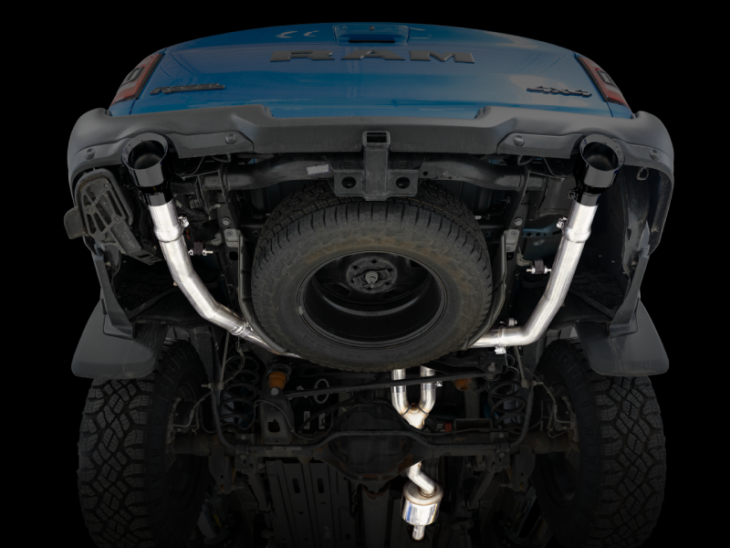 AWE Tuning's Stunning 19 - 21 RAM 1500 5.7L (w/Cutouts) 0FG Dual Rear Exit Cat - Back Exhaust with Diamond Black Tips