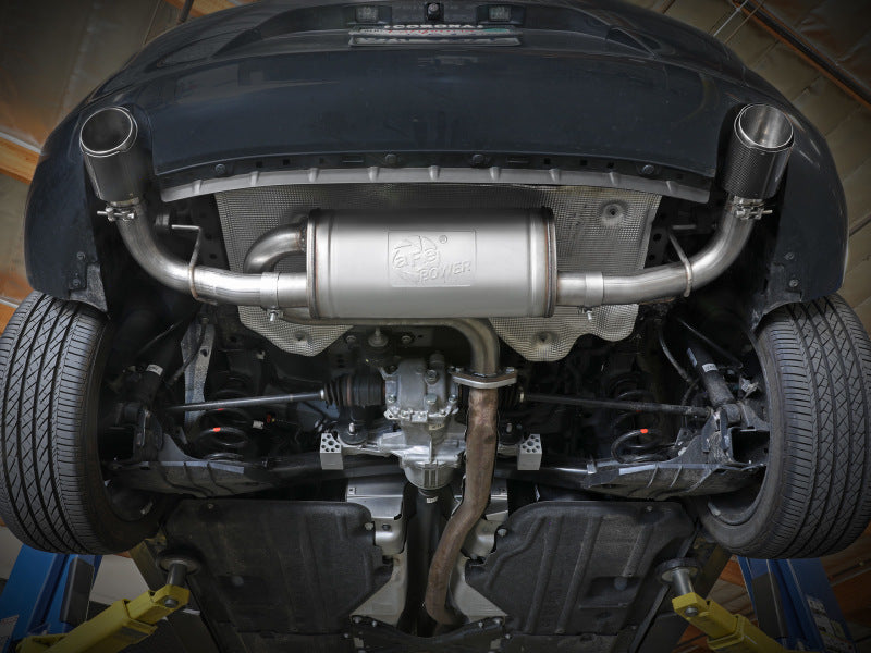 aFe Takeda 304 Stainless Steel Axle-Back Exhaust with Black Tips for 2019 - 2024 Mazda 3 L4 2.5L