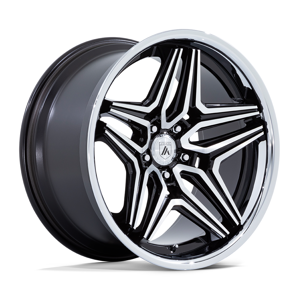 Asanti Black AB046 DUKE 20X9 5X120 ET15 74.1 Gloss Black Machined - A Stunning Wheel Upgrade!