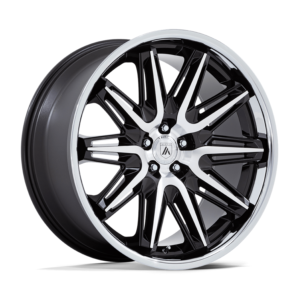 Asanti Black AB047 IMPERATOR Wheels - Stunning 22X10.5 Gloss Black Machined with SS Lip