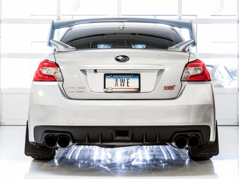 AWE Tuning Subaru STI VA / WRX GV / STI GV Sedan Touring Edition Exhaust - Stunning Diamond Black Tip (102mm)