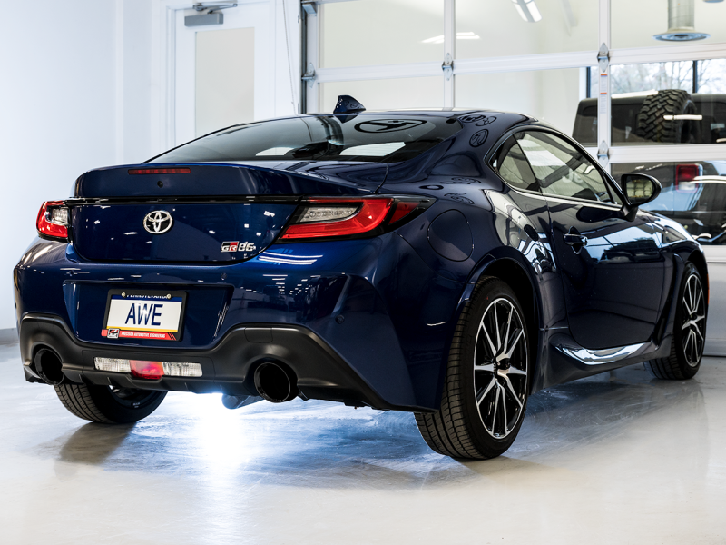 AWE Subaru BRZ / Toyota GR86 / Toyota 86 Track Edition Cat-Back Exhaust - Stunning Diamond Black Tips