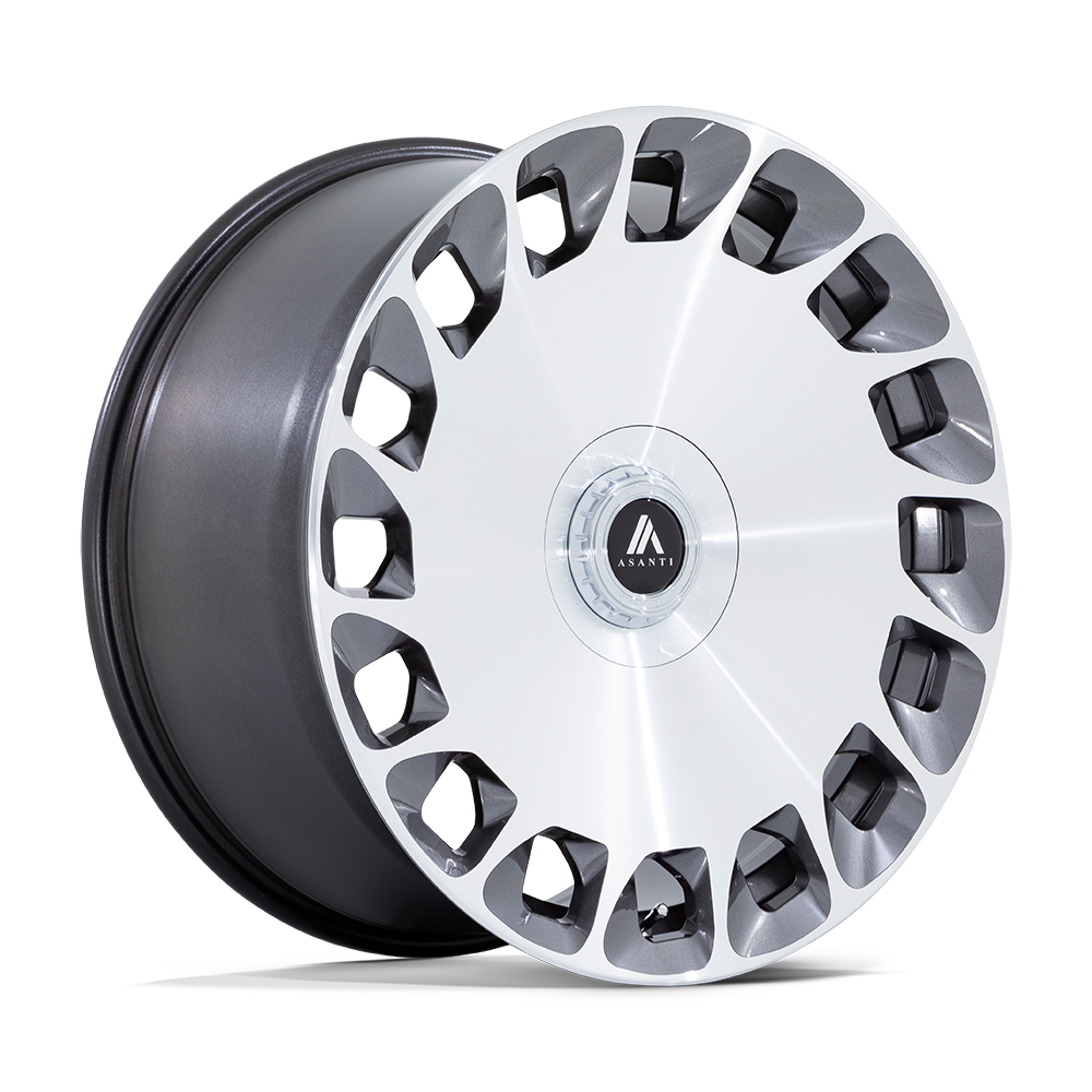 Asanti Black AB045 ARISTOCRAT Wheels - Stunning 20X10.5 Gloss Platinum with Bright Machined Face!