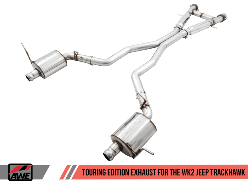 AWE Tuning 2020 Jeep Grand Cherokee SRT/Trackhawk Touring Edition Exhaust - Pair with Stock Tips for Ultimate Sound