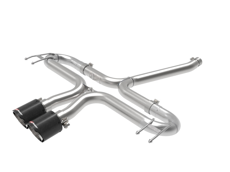 aFe Takeda Axle-Back Exhaust: 2-1/2in 304 SS with Carbon Tips for 2017-2021 Honda Civic