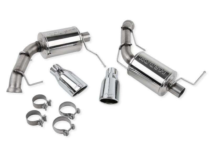 Roush 2011 - 2014 Ford Mustang V8: Enhanced Sound Dual Axle - Back Exhaust with Stunning Round Tips
