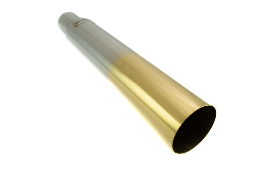 Megan Racing Universal 3 to 4 VIP Gold-Tipped Exhaust Tips - Single Straight Style - Enhance Your Ride Now!