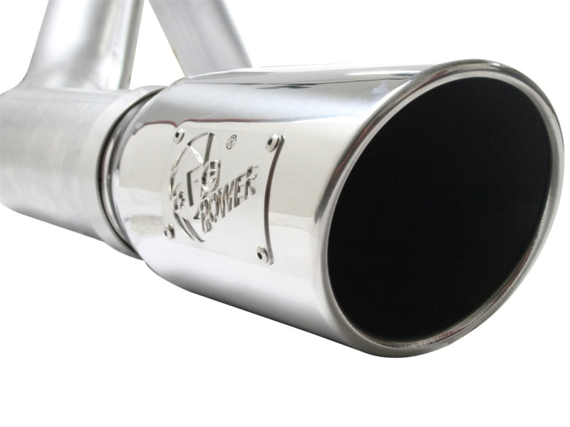aFe Atlas 4-Inch Aluminized Cat-Back Exhaust with 304 SS Polished Tip for 2011 - 2014 Ford F-150 EcoBoost V6 3.5L